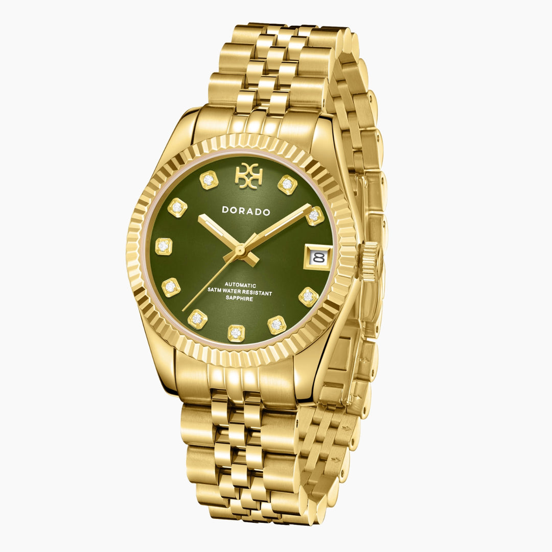DORADO Gold Timeless Watch - Olive | Watch by DORADO
