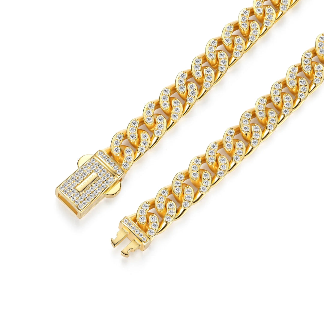Mens Iced Cuban Link Bracelet - 8mm