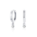 Moissanite Drop Huggie Earrings | Earrings by DORADO