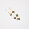 Iced Black Ventura Clover Bracelet