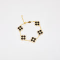 Iced Black Ventura Clover Bracelet