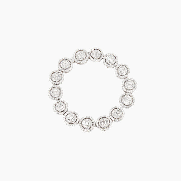 Iced Halo Tennis Bracelet | Bracelets by DORADO