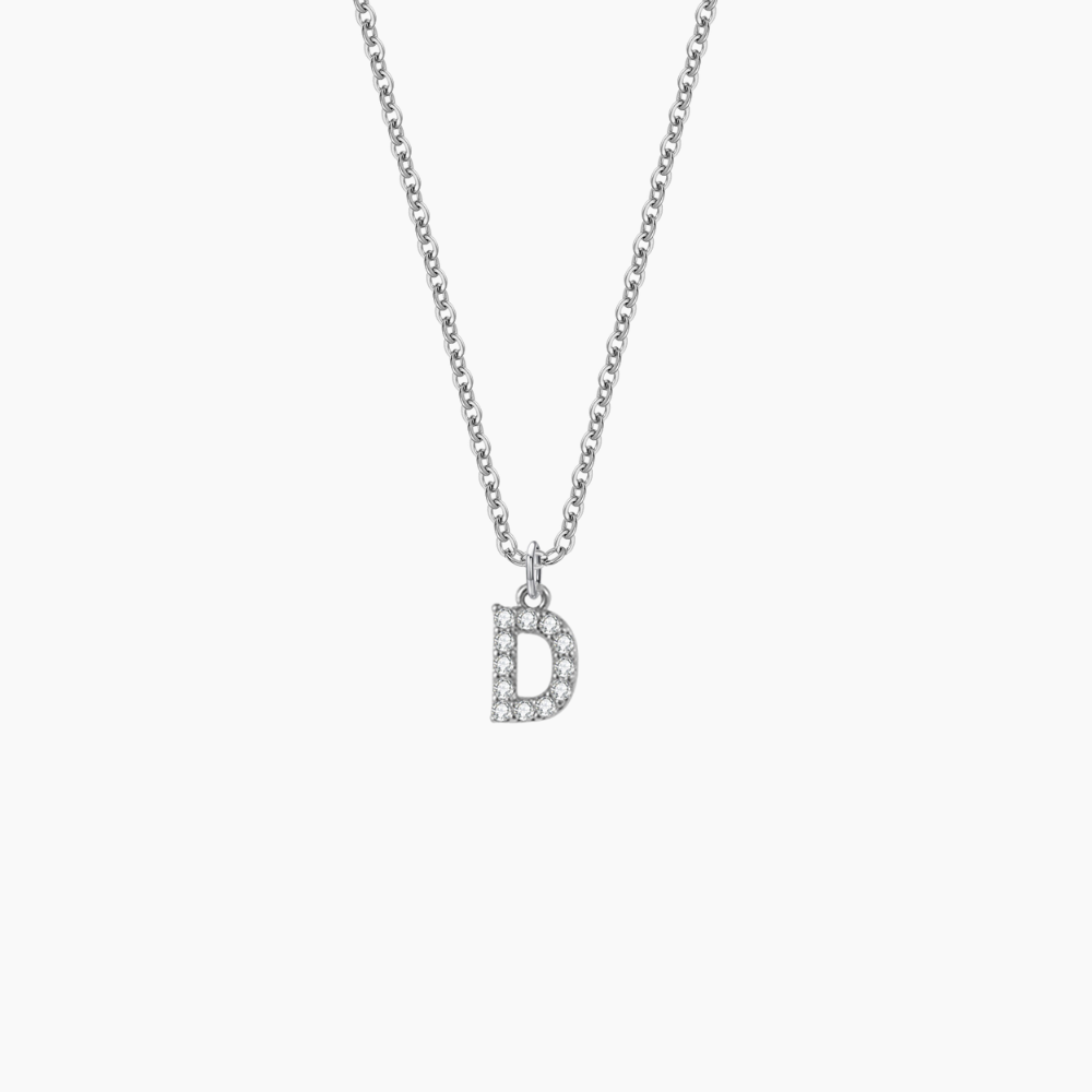 Iced Block Letter Necklace | Dorado Fashion