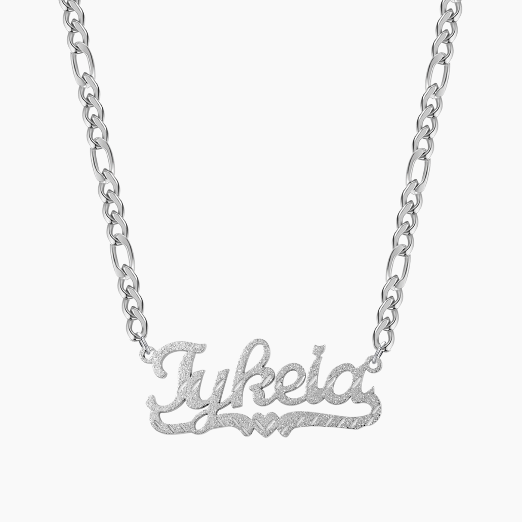 Kids Diamond Cut Heart Name Necklace | Necklaces by DORADO