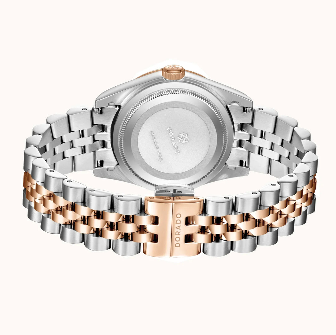 DORADO Rose Two Tone Timeless Watch - Silver | DORADO