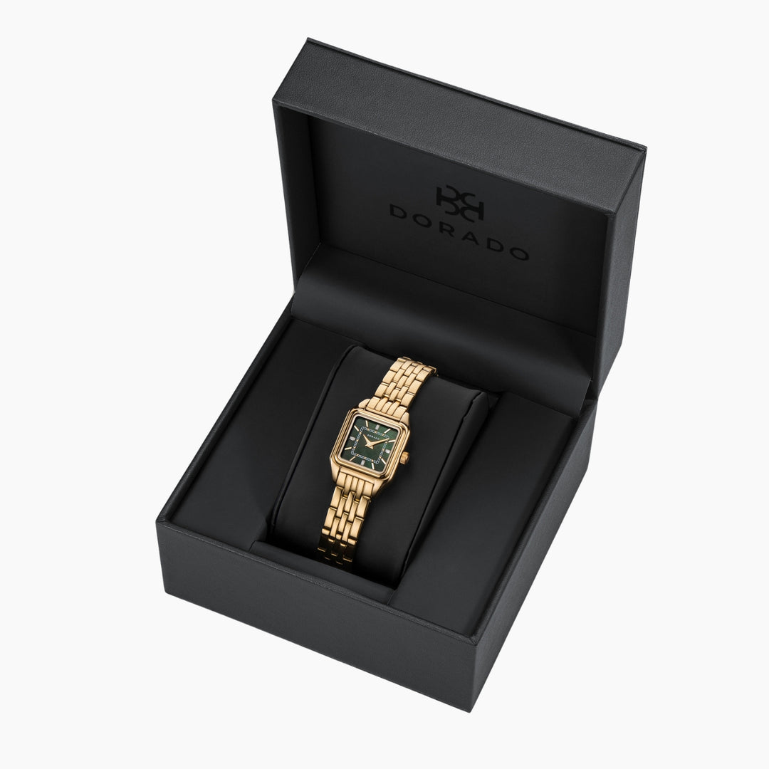 DORADO Satin Square Watch - Green | Watch by DORADO