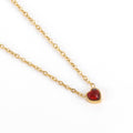 Heart Birthstone Necklace