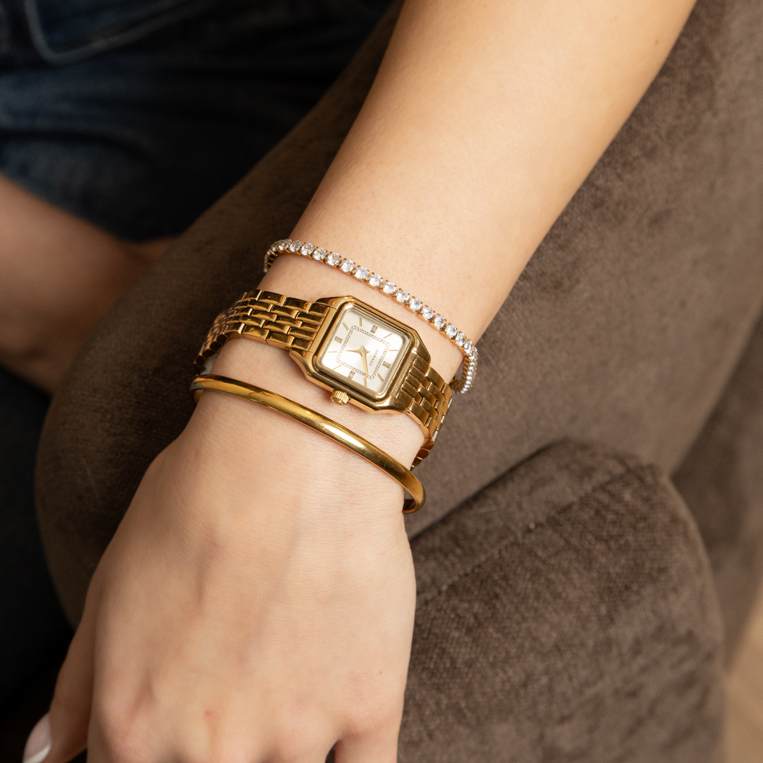 DORADO Satin Square Watch - Gold | Watch by DORADO