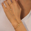 Script Name Hand Chain Bracelet