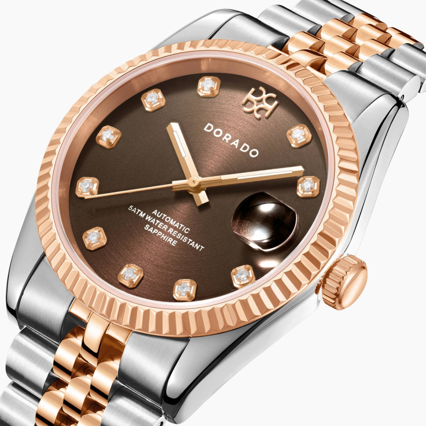 DORADO Rose Two Tone Timeless Watch - Chocolate | Watch by DORADO