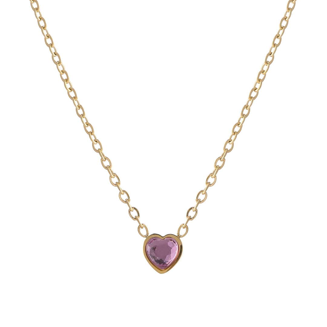 Heart Birthstone Necklace | Necklaces by DORADO