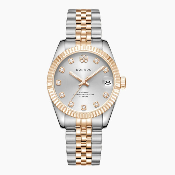 DORADO Rose Two Tone Timeless Watch - Silver | DORADO display picture 1