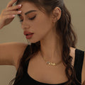 Thick Nameplate Necklace w/ Cuban Chain | Necklaces by DORADO