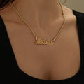 Diamond Cut Underline Name Necklace | Necklaces by DORADO