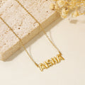 Bubble Letter Name Necklace