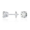 Round Cut Moissanite Stud Earrings | Earrings by DORADO