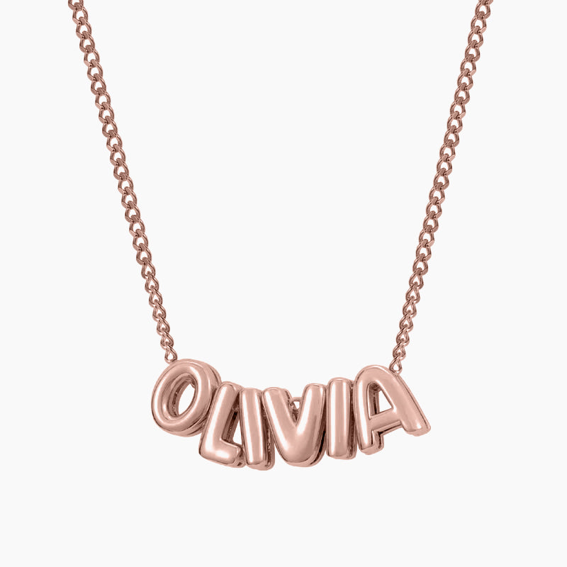 Bubble Name Necklace | Necklaces by DORADO
