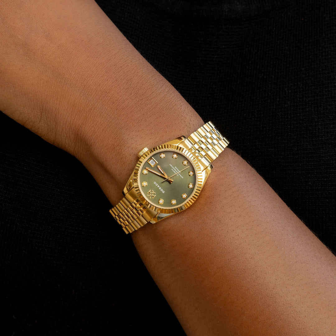 DORADO Gold Timeless Watch - Olive