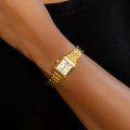 DORADO Satin Square Watch - Gold