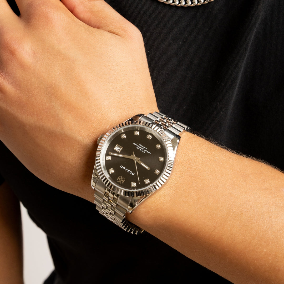 DORADO Silver Timeless Watch - Black