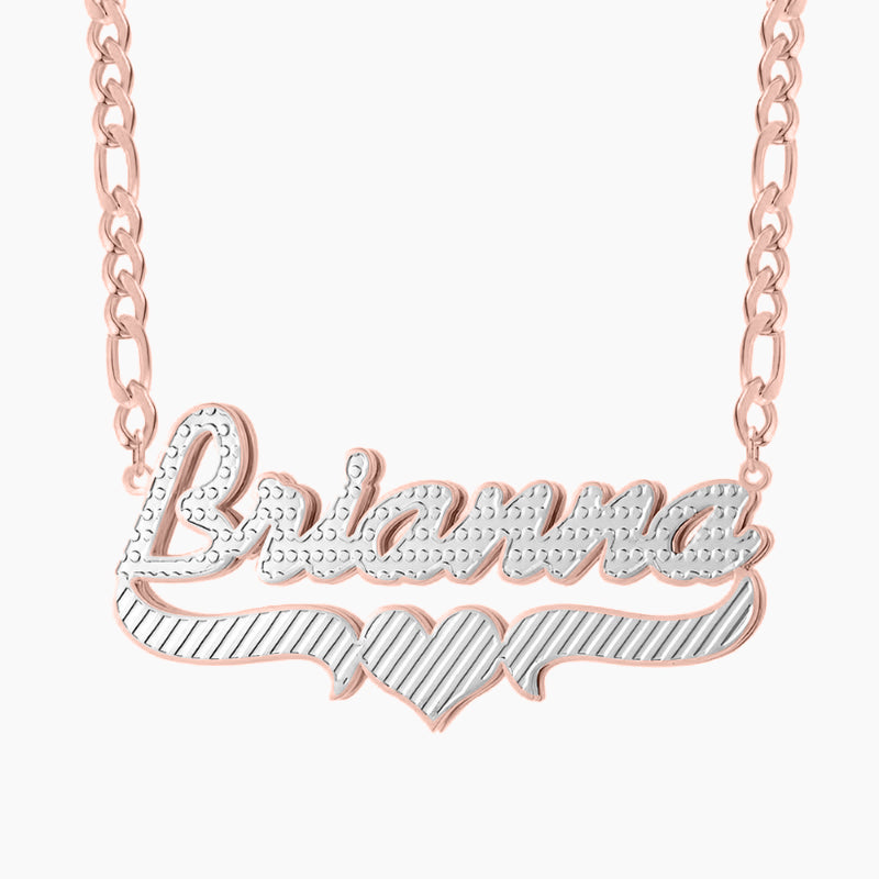 Double Plated Heart Script Name Necklace | Necklaces by DORADO