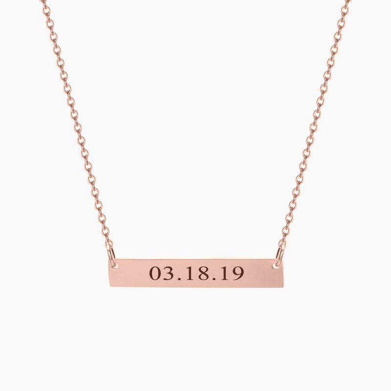 Engraved Bar Necklace | Necklaces by DORADO