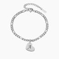 Heart Initial Engraved Anklet
