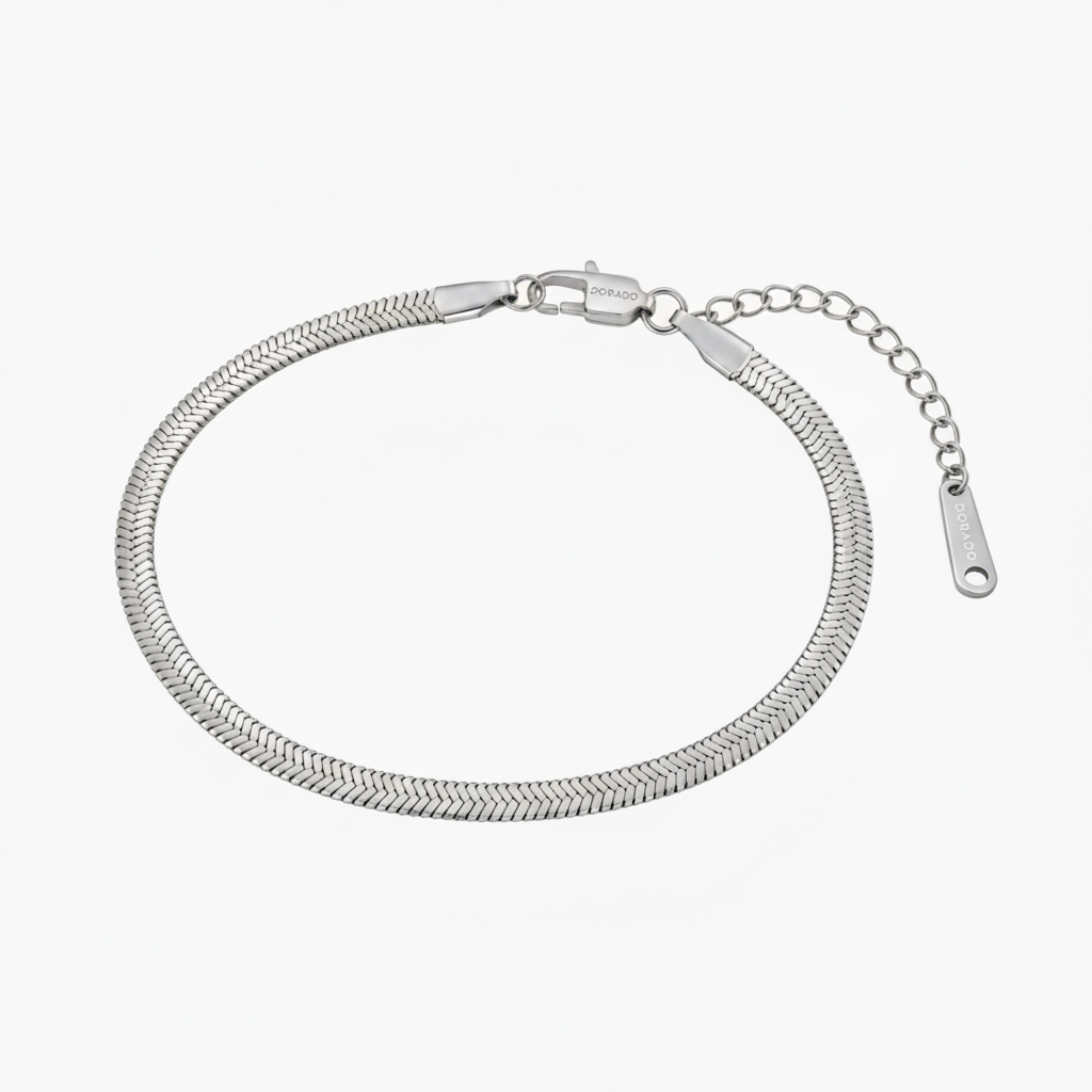 Herringbone Anklet - 3mm
