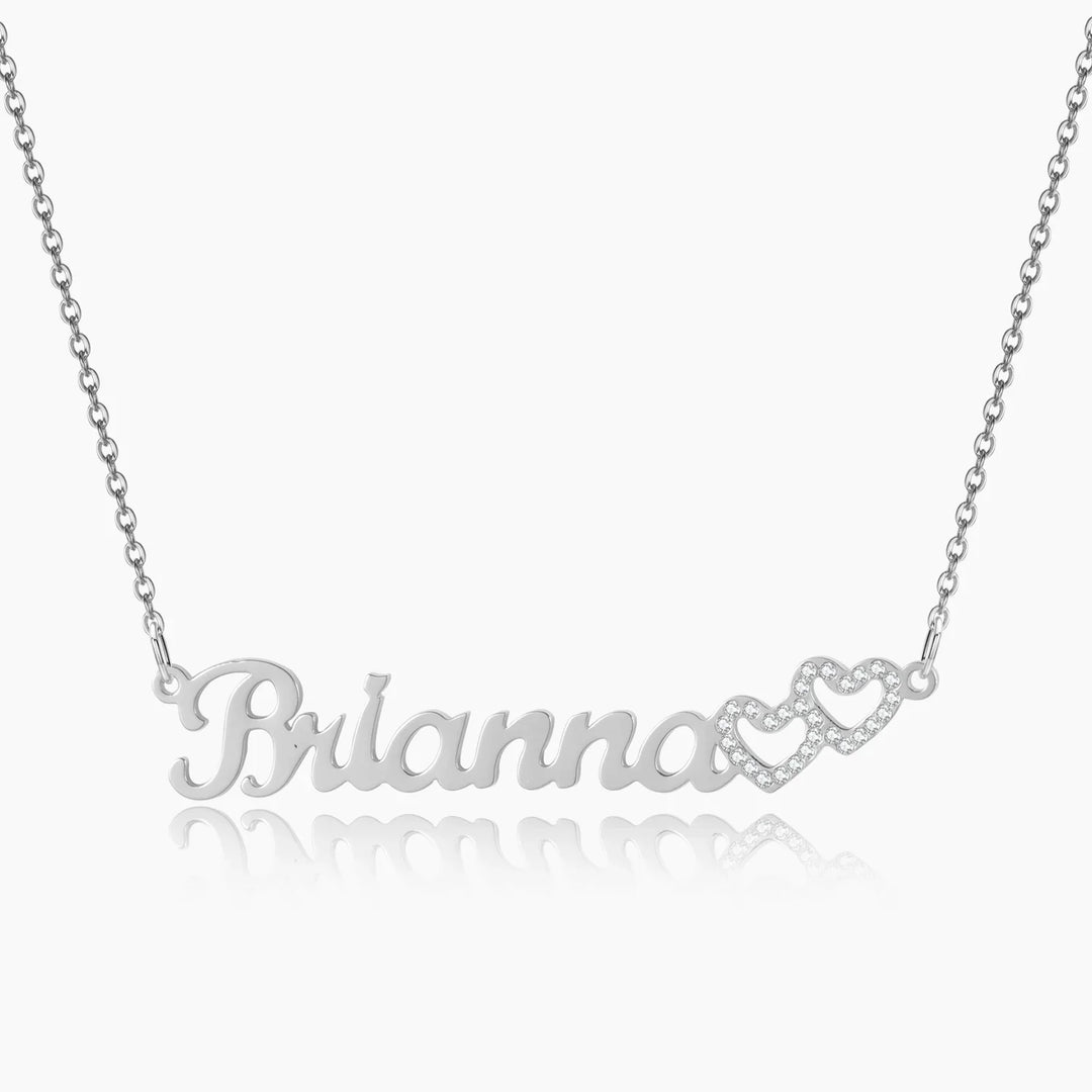 Kids Iced Hearts Name Necklace | DORADO