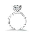 Princess Cut Moissanite Engagement Ring With Halo | Engagement Ring by DORADO