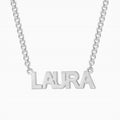 Kids Block Name Necklace w/ Cuban Chain | Dorado Fashion