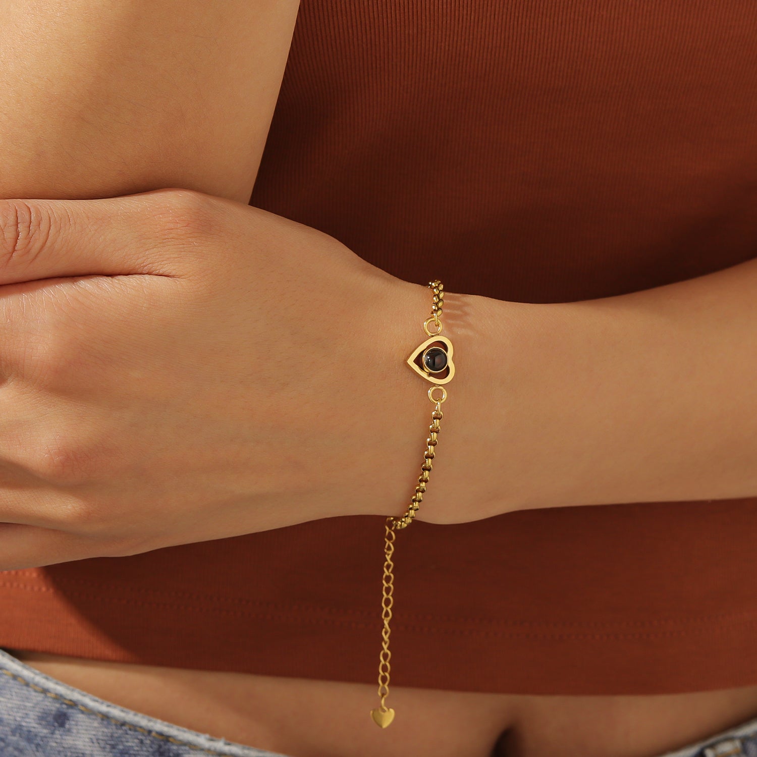 Personalized Heart Photo Bracelet | Dorado Fashion