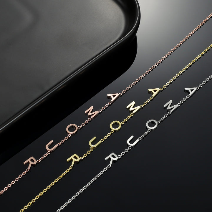 Sideways Initials Necklace | Dorado Fashion