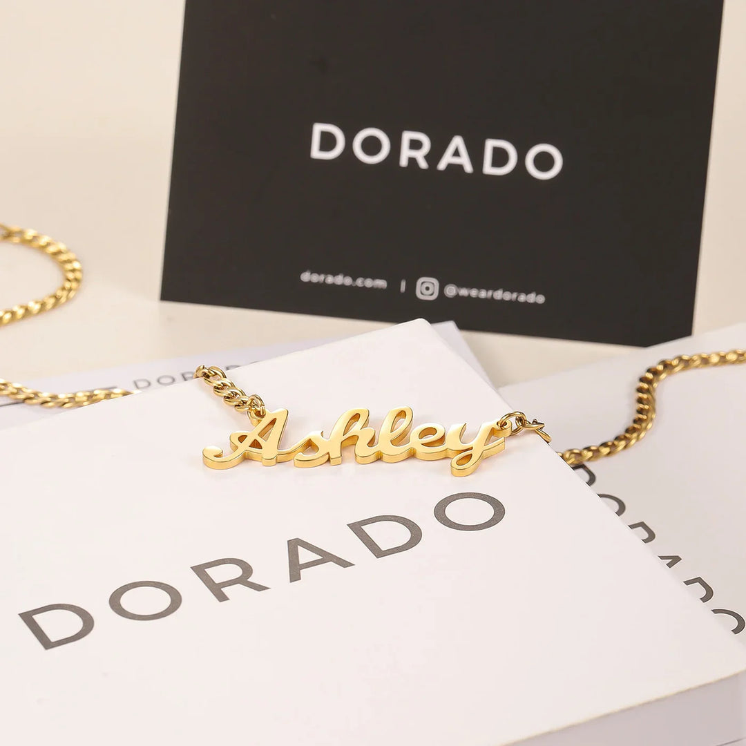 Kids Custom Name Necklace w/ Cuban Chain | DORADO