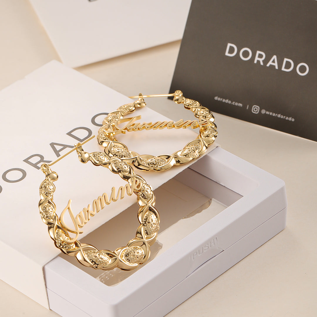 XOXO Name Hoop Earrings | Earrings by DORADO