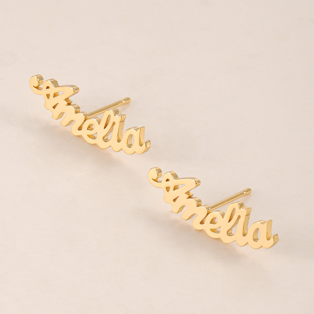 Name Stud Earrings | Earrings by DORADO