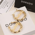 Bamboo Name Hoop Earrings | Earrings by DORADO