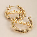 Bamboo Name Hoop Earrings | Earrings by DORADO