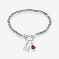 Initial Birthstone w/ Bead Bracelet | Bracelets by DORADO