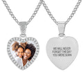 Iced Heart Photo Pendant | Necklaces by DORADO