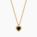 Iced Heart Pendant Necklace