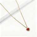 Iced Heart Pendant Necklace
