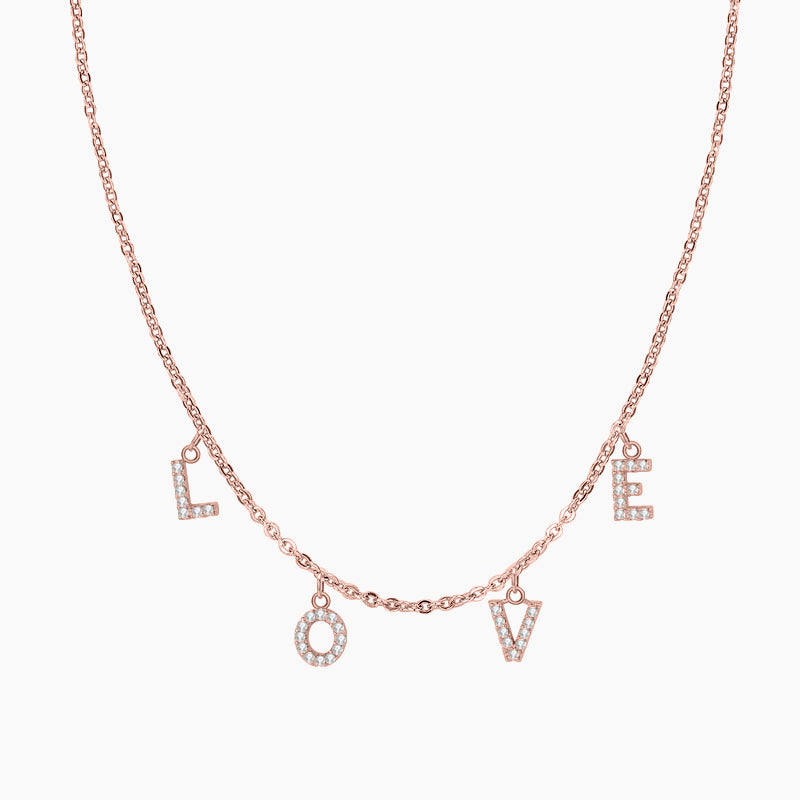 Iced Letter Name Choker Necklace | Necklaces by DORADO