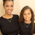 Kids Gothic Letter Necklace w/ Cuban Chain