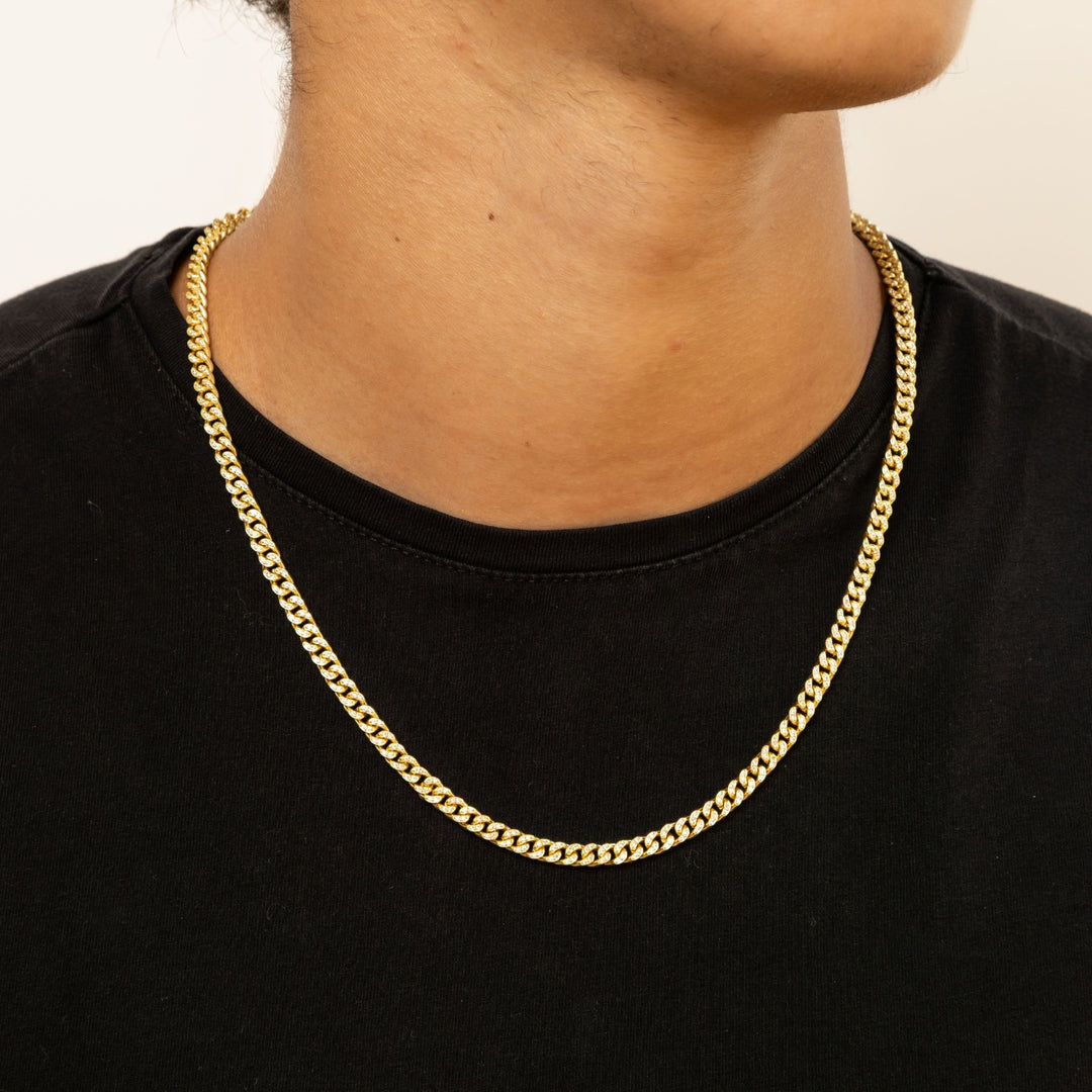 Mens Iced Cuban Link Chain - 5mm