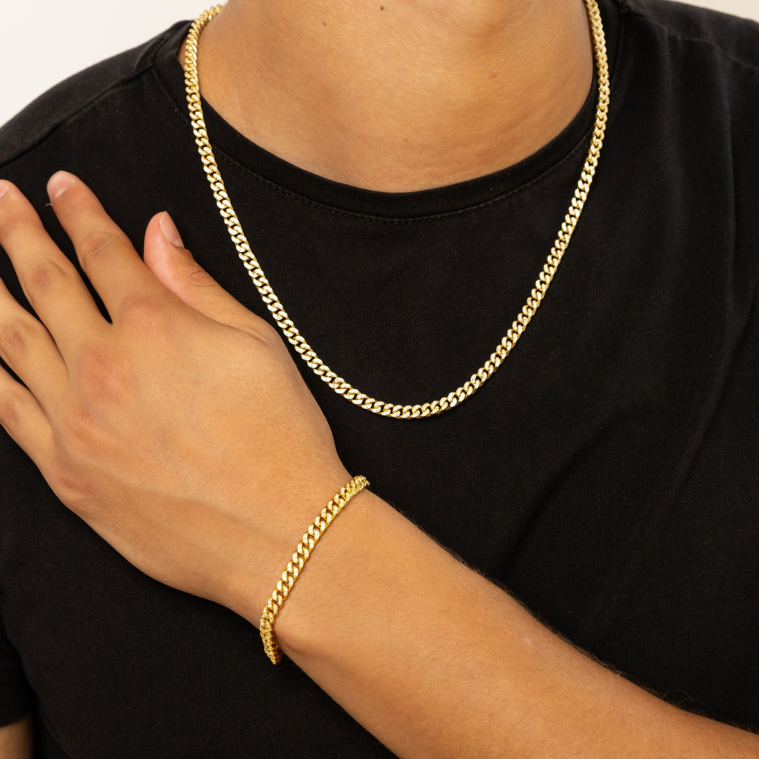 Mens Iced Cuban Link Chain - 5mm