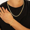 Mens Iced Cuban Link Chain - 5mm