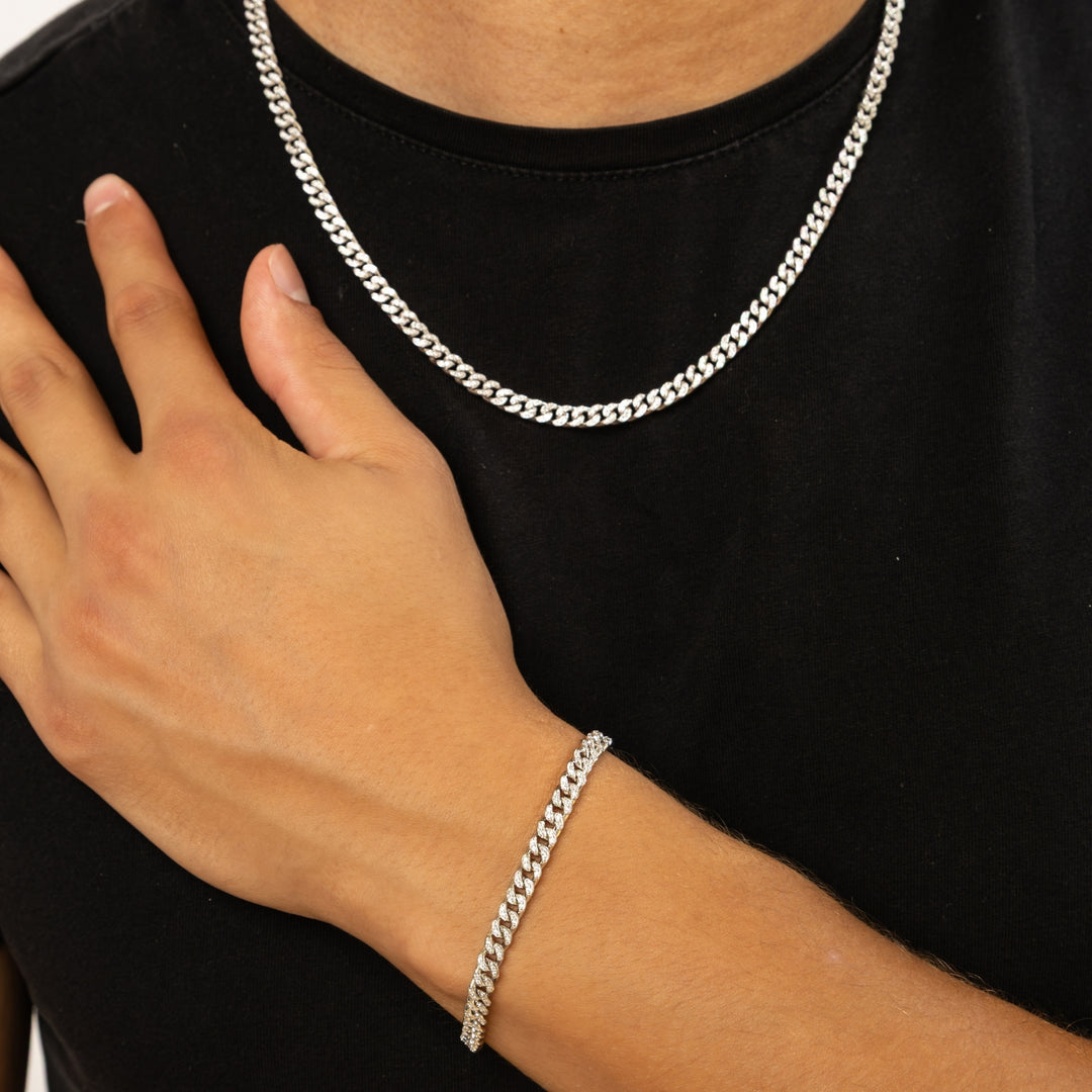 Mens Iced Cuban Link Chain - 5mm