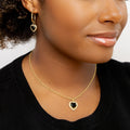 Iced Heart Pendant Necklace