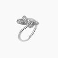 Open Iced Heart Ring